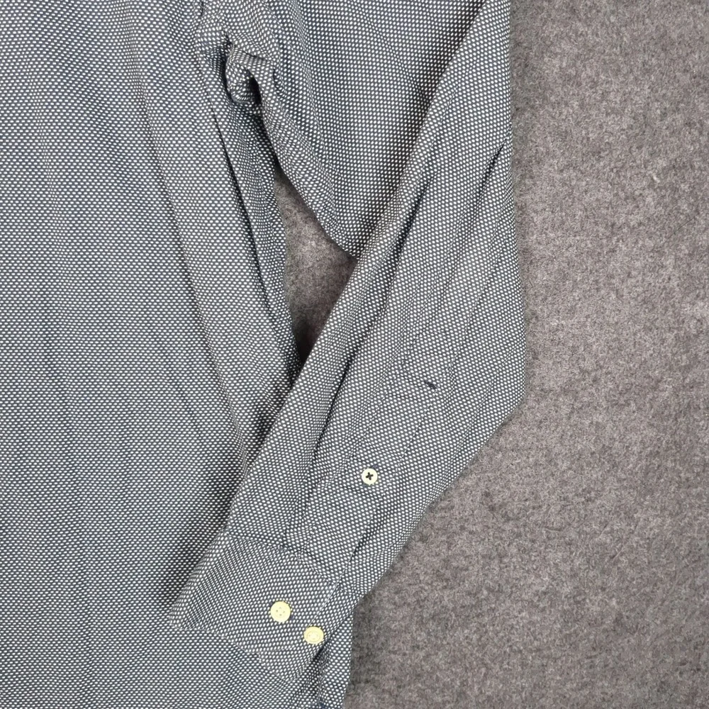 Banana Republic Soft Wash Tailored Slim Fit Shirt Mens Medium Blue Geometric Dot